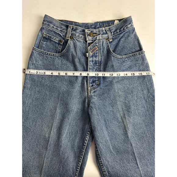 Vintage Lawman Jeans Size 7 27x32 Western Cowgirl Rodeo Button Fly Tapered Mom - Picture 12 of 15